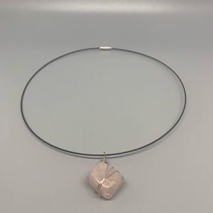 Hand Wrapped Rose Quartz Choker